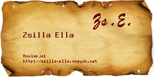 Zsilla Ella névjegykártya